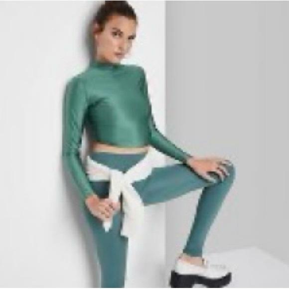 Bundle of Wild Fable Shiny Mock Neck Tops NWT - Picture 4 of 5